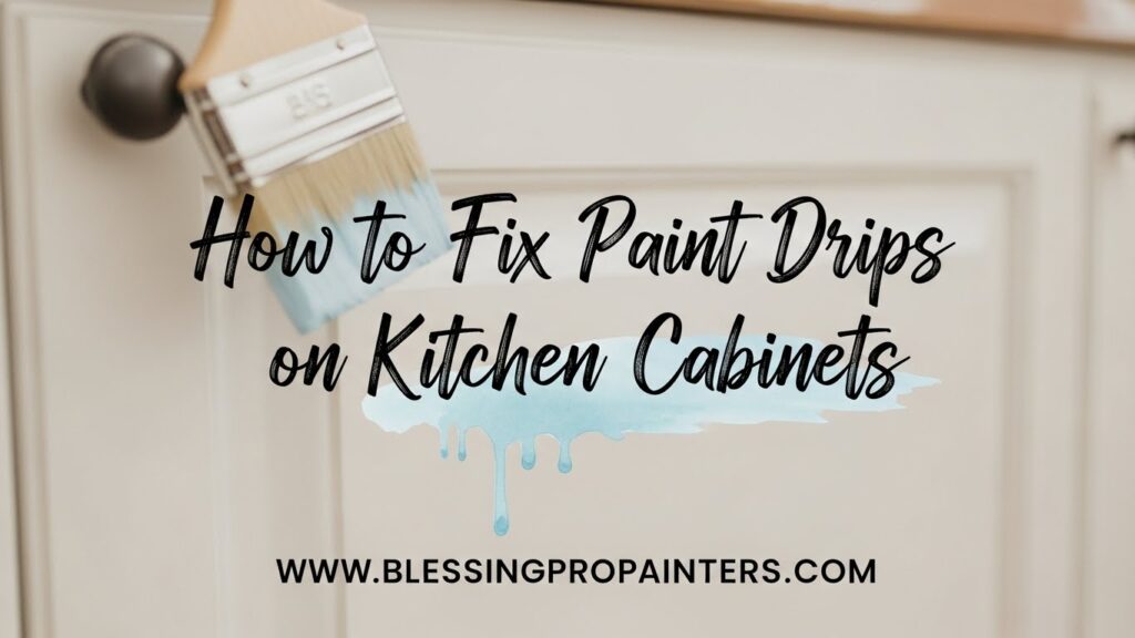 How to Fix Paint Drips on Kitchen Cabinets
