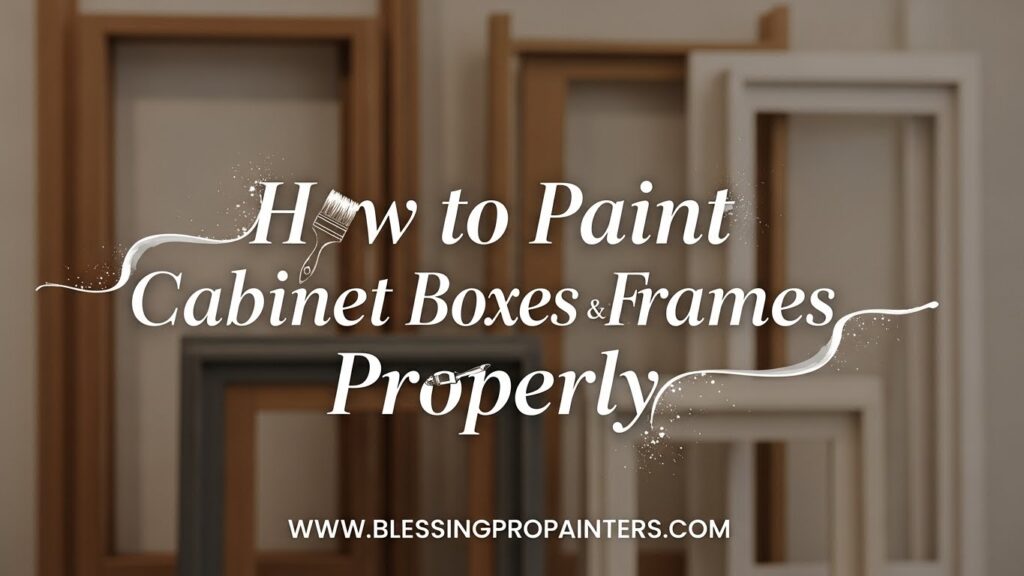 How to Paint Cabinet Boxes and Frames Properly