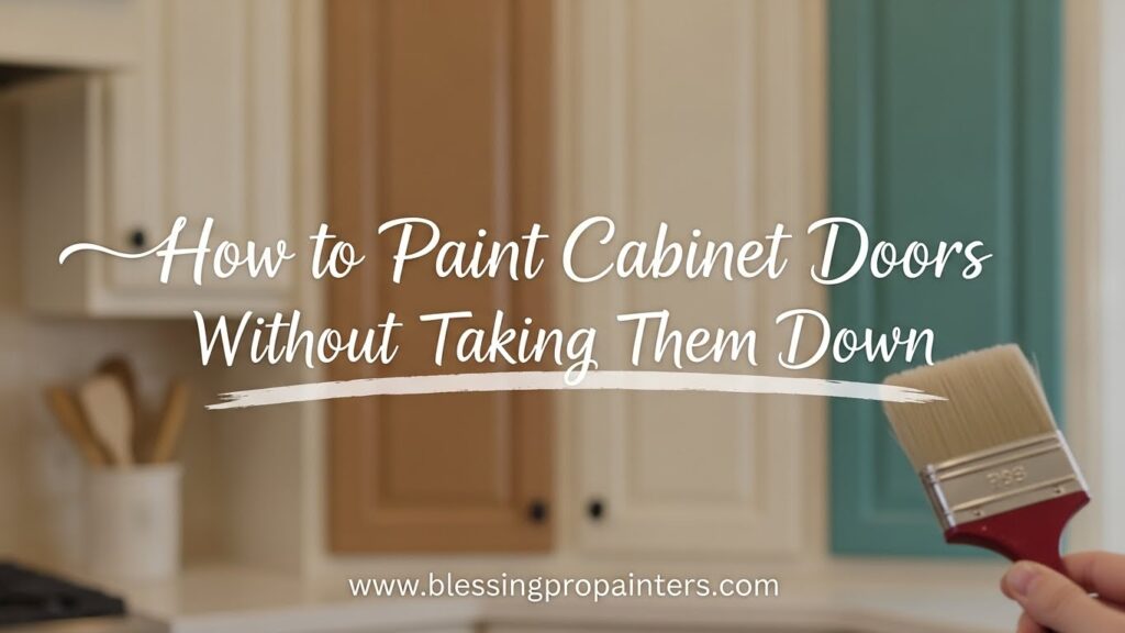 How to Paint Cabinet Doors Without Taking Them Down