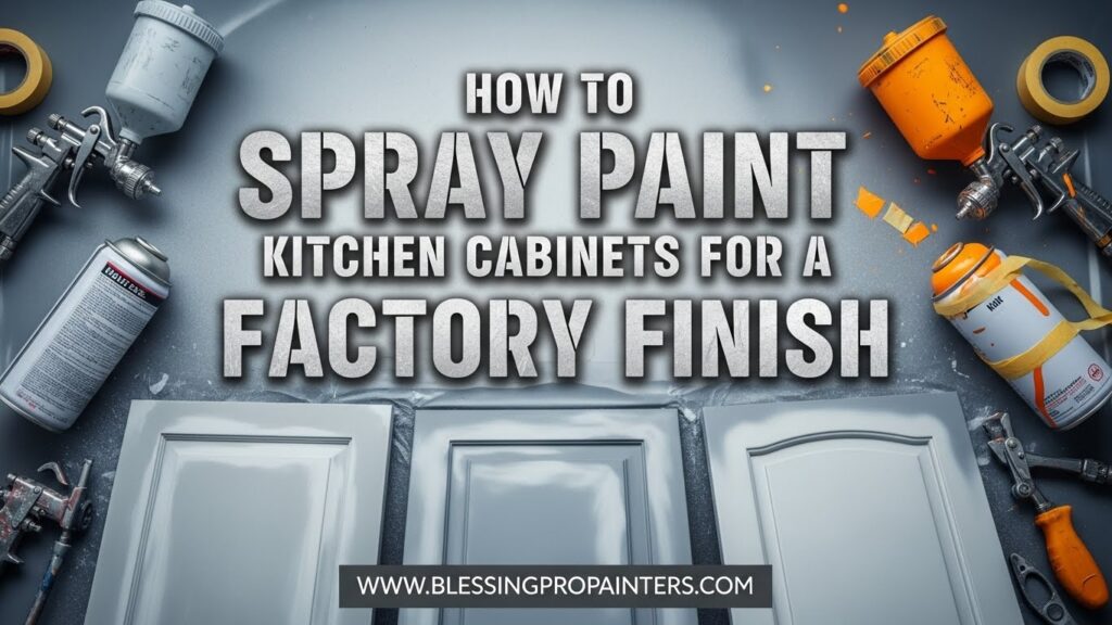 How to Spray Paint Kitchen Cabinets for a Factory Finish