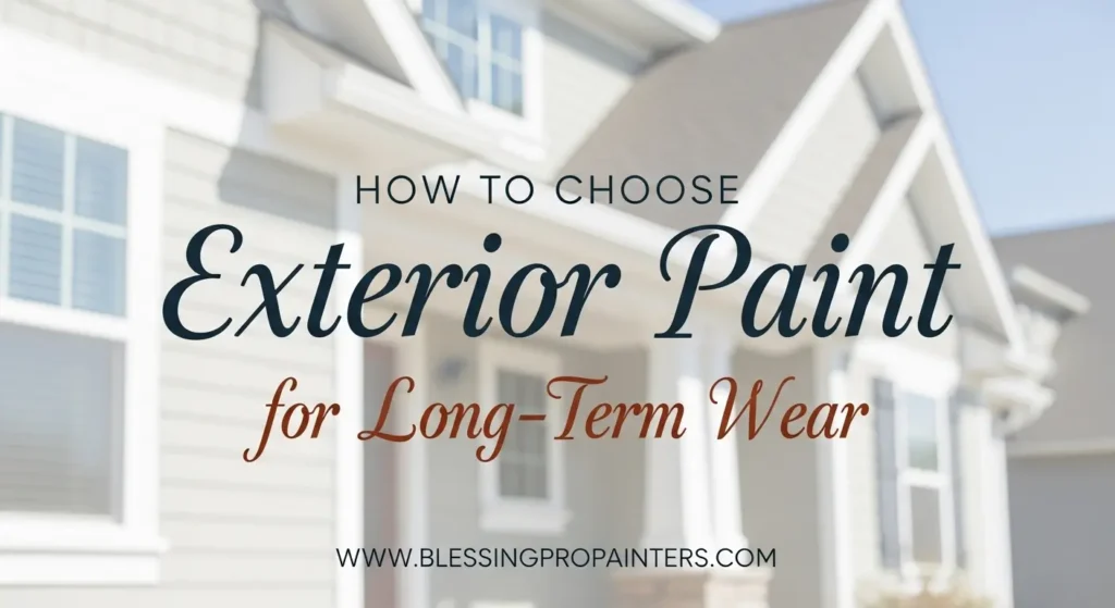 How to Choose Exterior Paint for Long-Term Wear