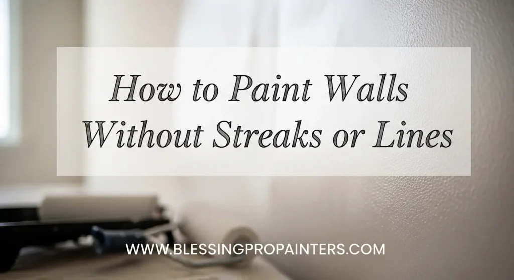 How to Paint Walls Without Streaks or Lines